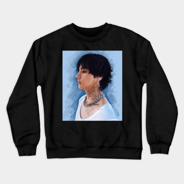 Taehyung ( ON MV ) Crewneck Sweatshirt by ari-arts